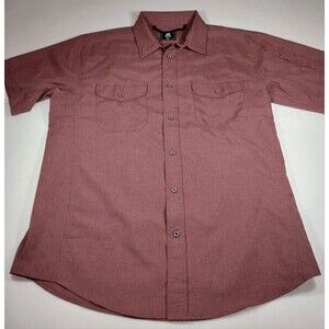 Vertx Shirt Mens XL Wine Short Sleeve Button Snap Tactical Arm Pocket Outdoor